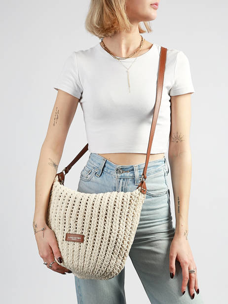 Cross Body Tas Tresse Coton Lancaster Beige tresse coton 69 ander zicht 1